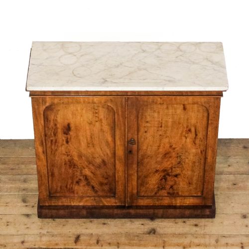 fig 2. Antique Mahogany Side Cabinet with Marble Top
