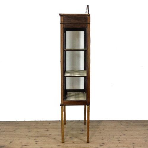 ANTIQUE EDWARDIAN MAHOGANY GLASS CABINET - ADDITIONAL PHOTO 5
