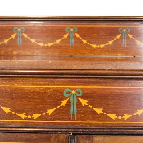 ANTIQUE EDWARDIAN MAHOGANY GLASS CABINET - ADDITIONAL PHOTO 11