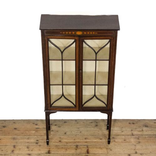fig 1. Antique Edwardian Mahogany Glass Cabinet