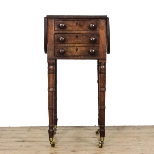 ANTIQUE VICTORIAN MAHOGANY PEMBROKE WORKTABLE - ADDITIONAL PHOTO 1