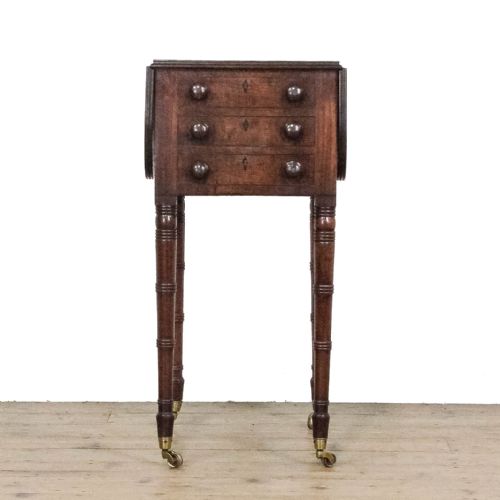 ANTIQUE VICTORIAN MAHOGANY PEMBROKE WORKTABLE - ADDITIONAL PHOTO 3