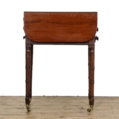 ANTIQUE VICTORIAN MAHOGANY PEMBROKE WORKTABLE - ADDITIONAL PHOTO 5