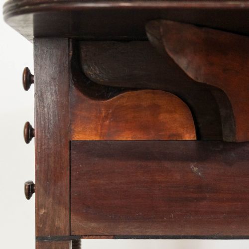 ANTIQUE VICTORIAN MAHOGANY PEMBROKE WORKTABLE - ADDITIONAL PHOTO 12