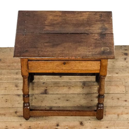 ANTIQUE 18TH CENTURY OAK SIDE TABLE - ADDITIONAL PHOTO 5