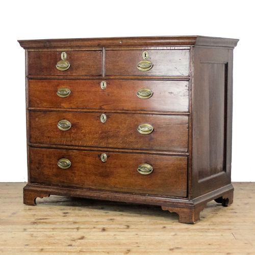 fig 1. Antique Georgian Oak Chest of Drawers