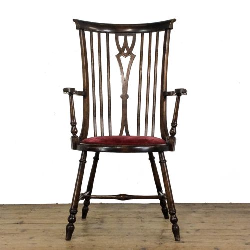 fig 1. Antique Edwardian Mahogany Windsor Armchair
