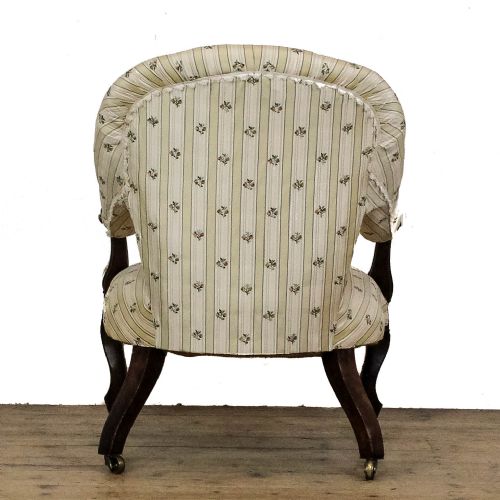 ANTIQUE VICTORIAN UPHOLSTERED ARMCHAIR - ADDITIONAL PHOTO 4