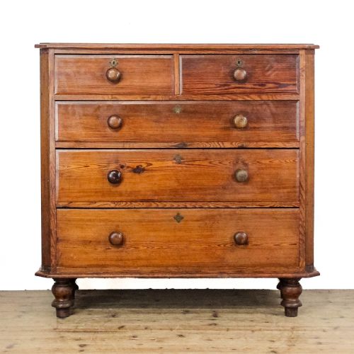 Antique Pitch Pine Chest of Drawers

