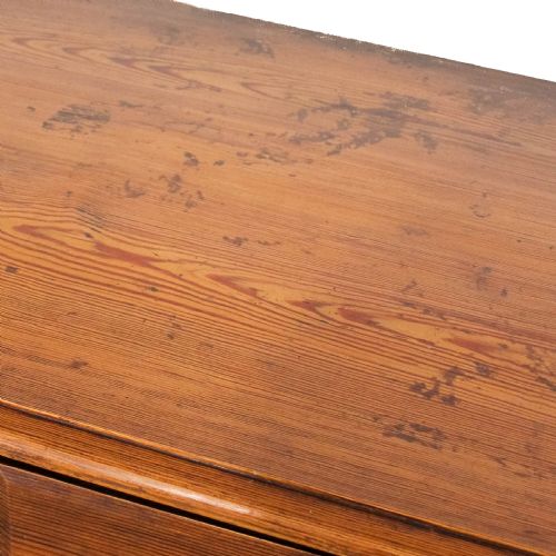 fig 1. Antique Pitch Pine Chest of Drawers

