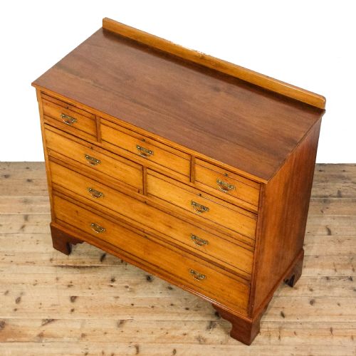 ANTIQUE VICTORIAN WALNUT AND MAHOGANY CHEST OF DRAWERS - ADDITIONAL PHOTO 1