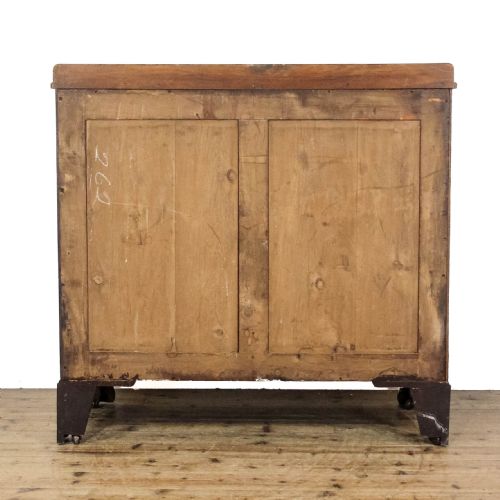 ANTIQUE VICTORIAN WALNUT AND MAHOGANY CHEST OF DRAWERS - ADDITIONAL PHOTO 4