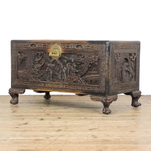 fig 1. Early 20th Century Carved Camphorwood Trunk
