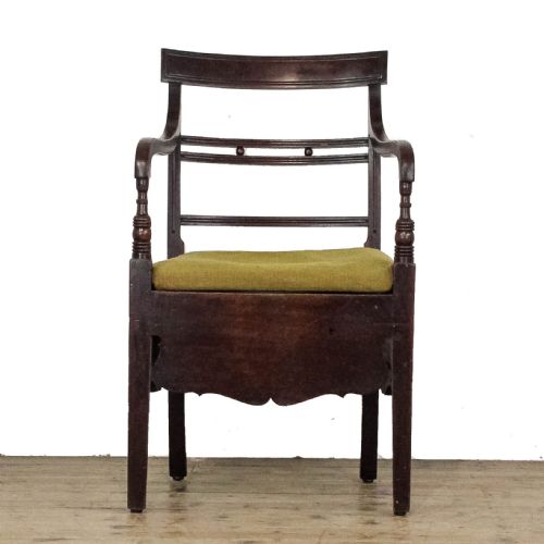 ANTIQUE GEORGIAN MAHOGANY COMMODE CHAIR - ADDITIONAL PHOTO 2