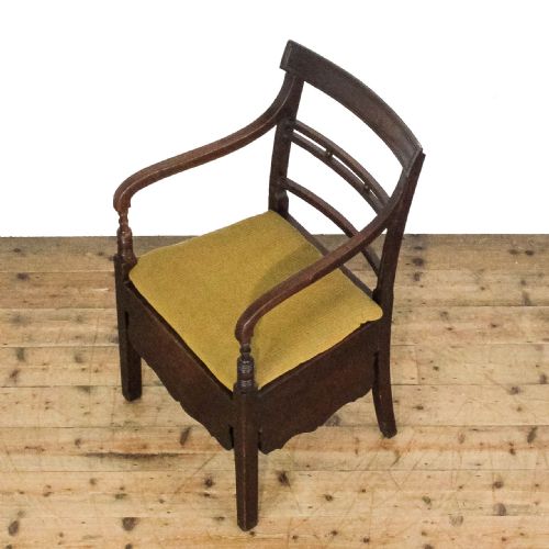 ANTIQUE GEORGIAN MAHOGANY COMMODE CHAIR - ADDITIONAL PHOTO 3