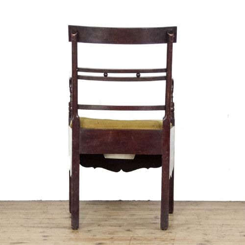 ANTIQUE GEORGIAN MAHOGANY COMMODE CHAIR - ADDITIONAL PHOTO 4