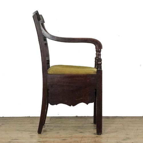 ANTIQUE GEORGIAN MAHOGANY COMMODE CHAIR - ADDITIONAL PHOTO 11