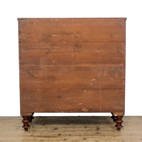 ANTIQUE VICTORIAN MAHOGANY BOW FRONT CHEST OF DRAWERS - ADDITIONAL PHOTO 4