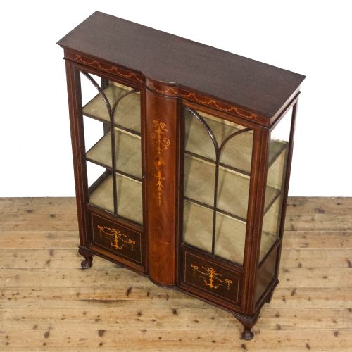 ANTIQUE EDWARDIAN GLASS DISPLAY CABINET - ADDITIONAL PHOTO 2
