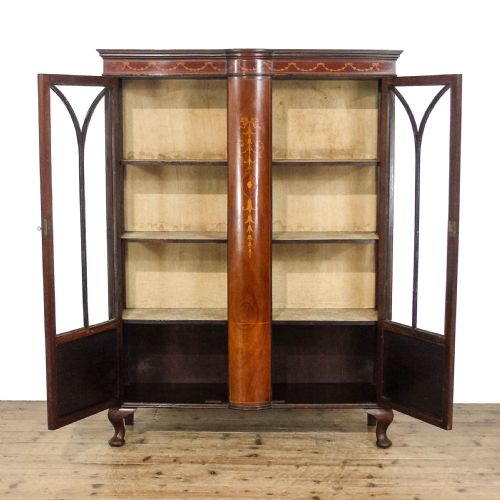 ANTIQUE EDWARDIAN GLASS DISPLAY CABINET - ADDITIONAL PHOTO 3
