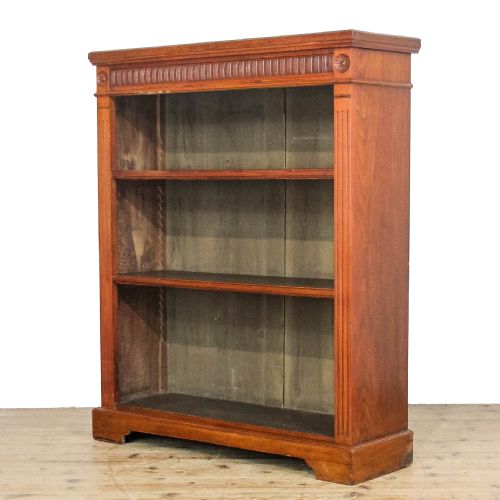 ANTIQUE LATE VICTORIAN WALNUT BOOKCASE - ADDITIONAL PHOTO 1