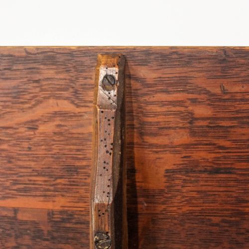ANTIQUE OAK SQUARE TRIPOD TABLE - ADDITIONAL PHOTO 2