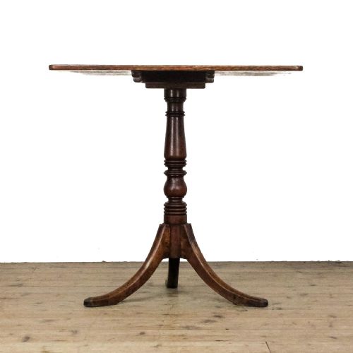 ANTIQUE OAK SQUARE TRIPOD TABLE - ADDITIONAL PHOTO 6