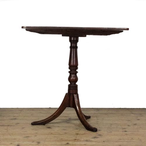 ANTIQUE OAK SQUARE TRIPOD TABLE - ADDITIONAL PHOTO 9