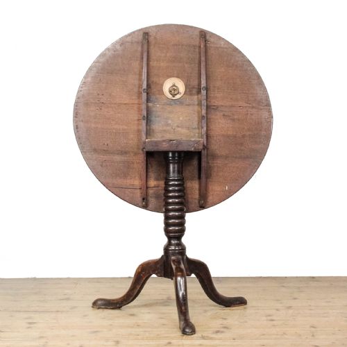 ANTIQUE GEORGIAN OAK TILT TOP TABLE - ADDITIONAL PHOTO 6