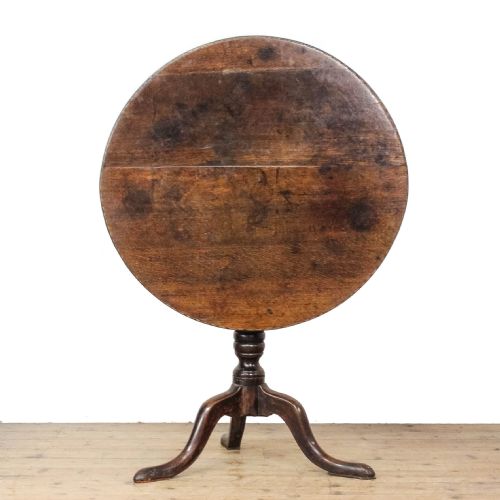 ANTIQUE GEORGIAN OAK TILT TOP TABLE - ADDITIONAL PHOTO 9