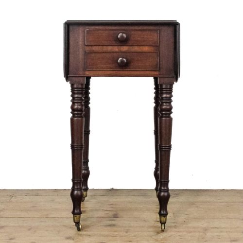 ANTIQUE 19TH CENTURY MAHOGANY WORK TABLE - ADDITIONAL PHOTO 1