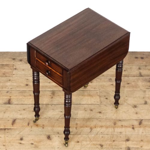 ANTIQUE 19TH CENTURY MAHOGANY WORK TABLE - ADDITIONAL PHOTO 2