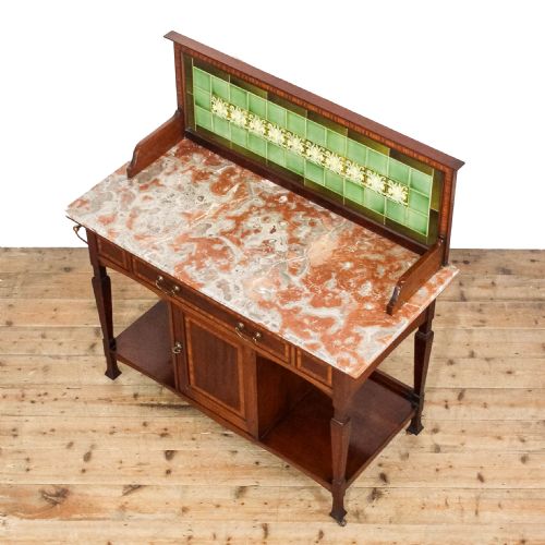 fig 2. Antique Edwardian Mahogany Washstand
