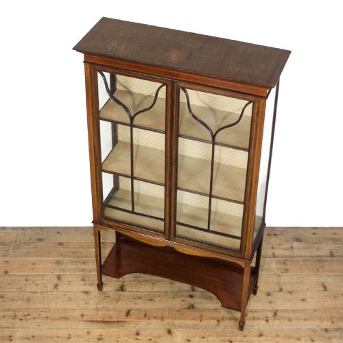 ANTIQUE EDWARDIAN MAHOGANY DISPLAY CABINET - ADDITIONAL PHOTO 4