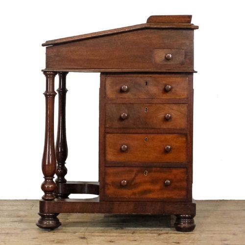 ANTIQUE VICTORIAN MAHOGANY DAVENPORT DESK - ADDITIONAL PHOTO 3