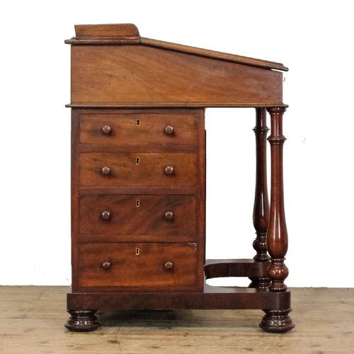 ANTIQUE VICTORIAN MAHOGANY DAVENPORT DESK - ADDITIONAL PHOTO 5