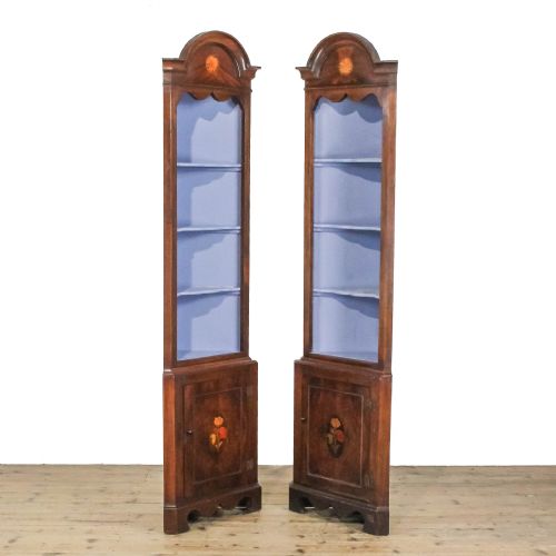 PAIR OF 20TH CENTURY MAHOGANY CORNER CABINETS - ADDITIONAL PHOTO 2
