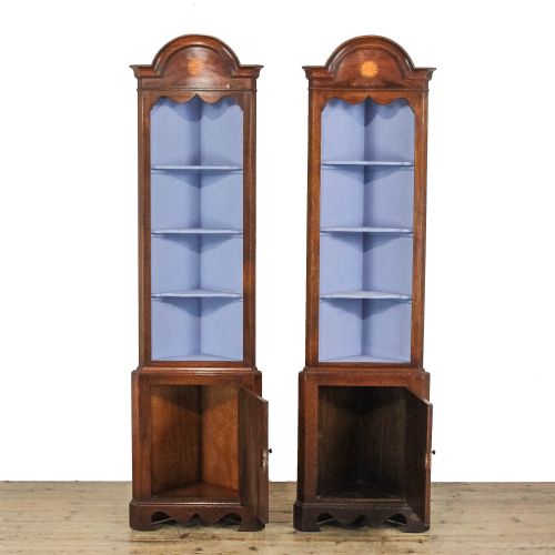 PAIR OF 20TH CENTURY MAHOGANY CORNER CABINETS - ADDITIONAL PHOTO 4