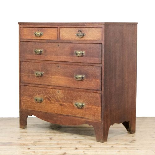 fig 1. Antique Oak Chest of Drawers