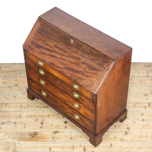ANTIQUE MAHOGANY BUREAU - ADDITIONAL PHOTO 2