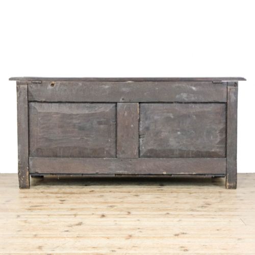 LARGE ANTIQUE OAK COFFER - ADDITIONAL PHOTO 5