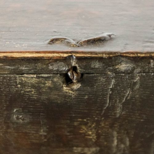 ANTIQUE WELSH OAK COFFER BACH - ADDITIONAL PHOTO 10