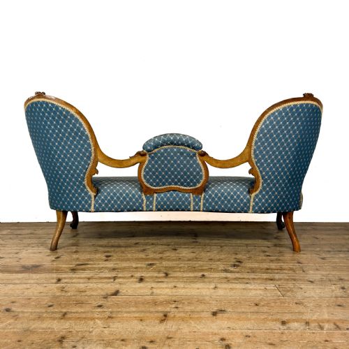 ANTIQUE VICTORIAN WALNUT SOFA OR CHAISE - ADDITIONAL PHOTO 4