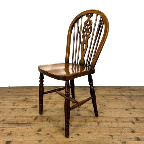 fig 2. Antique Set of Four Wheelback Kitchen Chairs