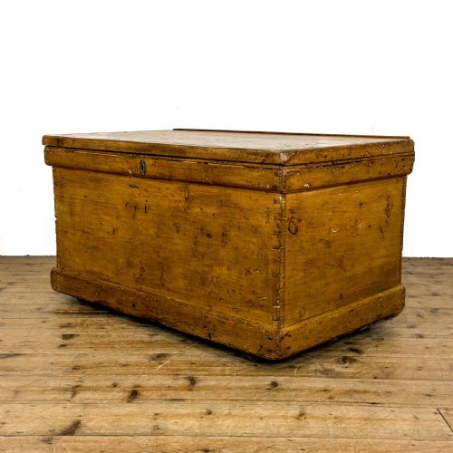 fig 1. Antique Victorian Pine Trunk
