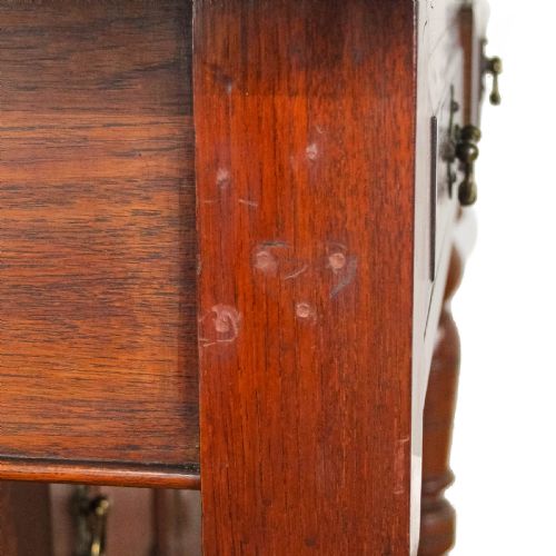 ANTIQUE EDWARDIAN MARBLE TOP WASHSTAND - ADDITIONAL PHOTO 4