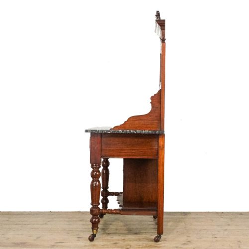 ANTIQUE EDWARDIAN MARBLE TOP WASHSTAND - ADDITIONAL PHOTO 5