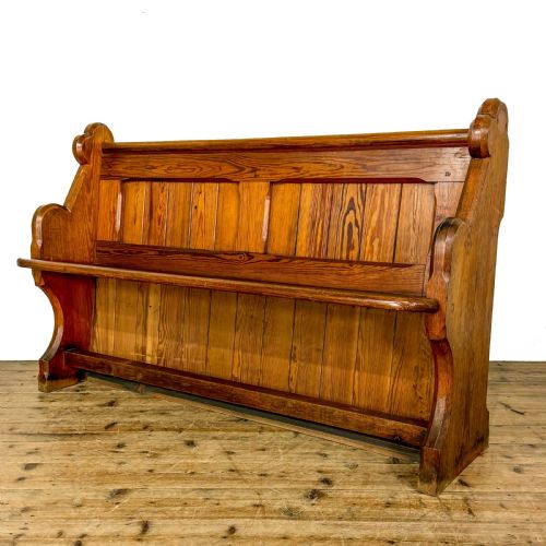 Antique Pine Chapel Pew