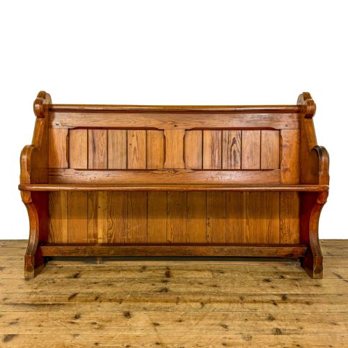 fig 2. Antique Pine Chapel Pew