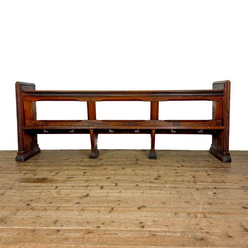 ANTIQUE 19TH CENTURY COTSWOLD OAK CHURCH PEW - ADDITIONAL PHOTO 8